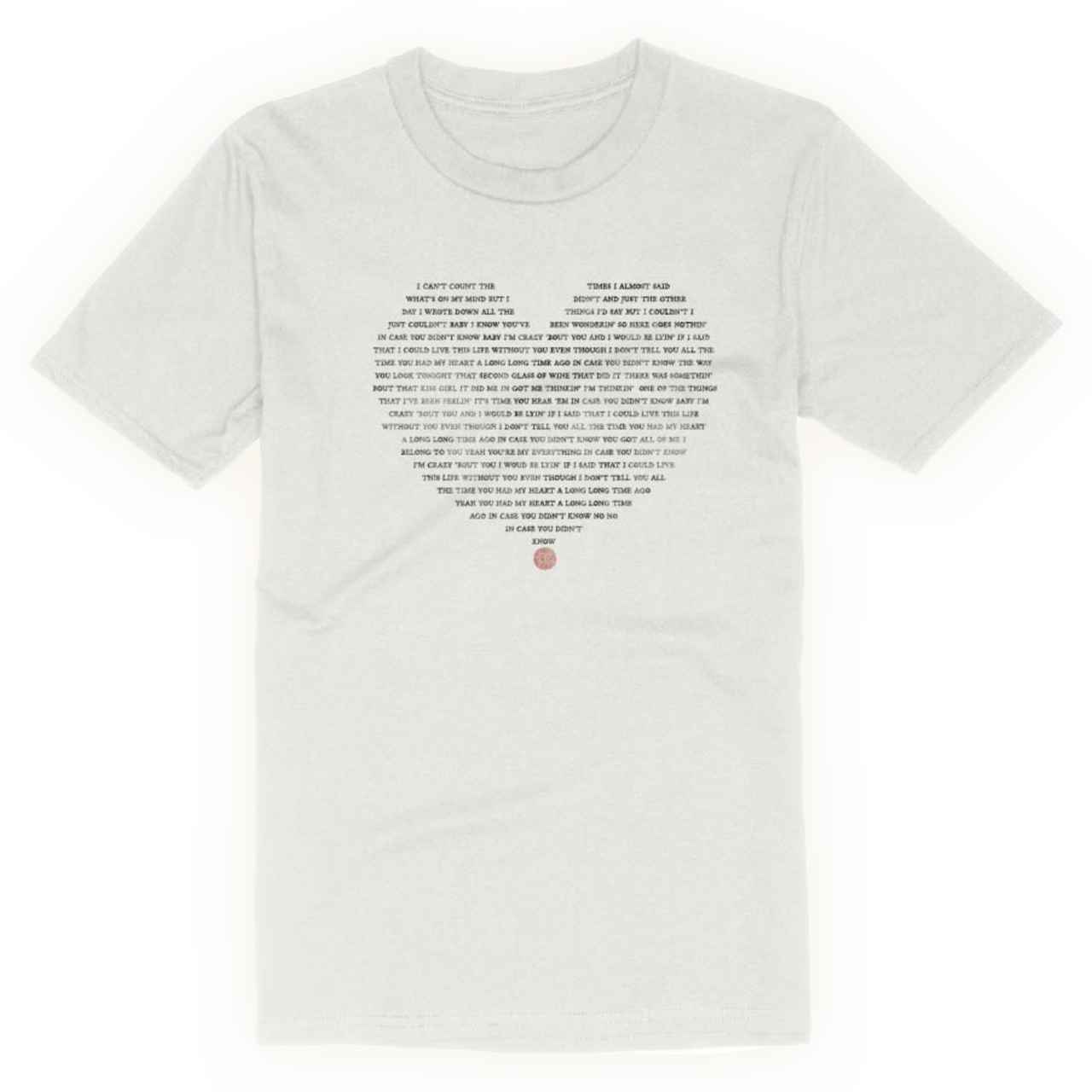 2023 Brett Young Heart Text Tee White Brett Young Official Merchandise 2023-brett-young-heart-text-tee-white-brett-young-official-merchandise